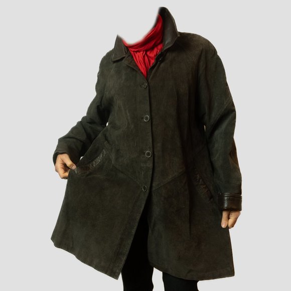 Vintage Oscar Leopold suede overcoat - Picture 4 of 16